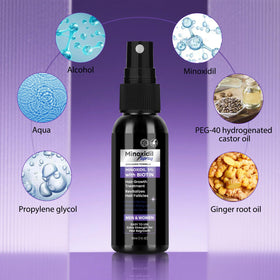 Geynaw spray nozzle close-up highlighting precise delivery for mess-free scalp application