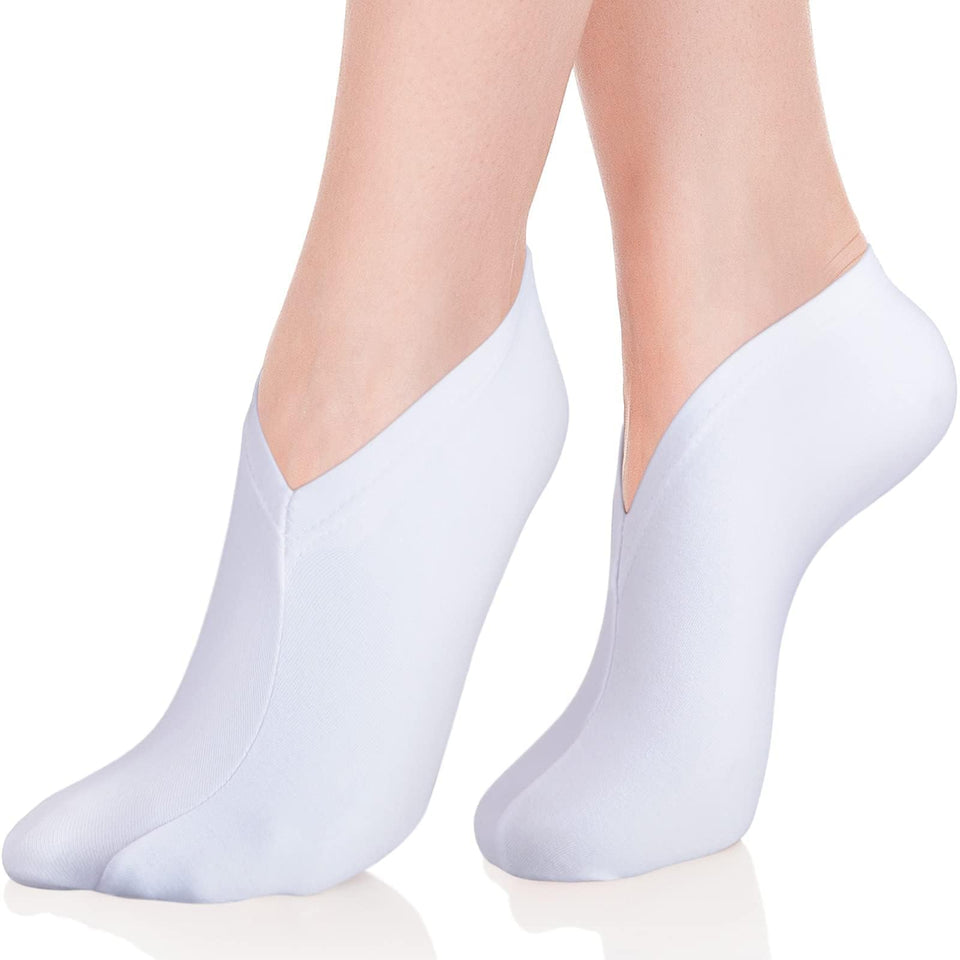 Geyoga front packaging showing white cotton moisturizing socks and quantity benefit