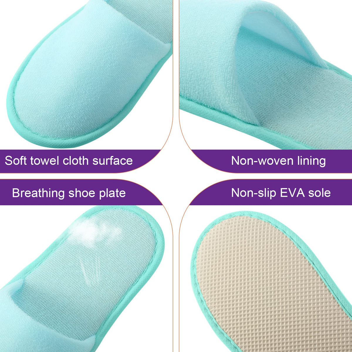 Geyoga individually wrapped slipper pair for hygienic distribution