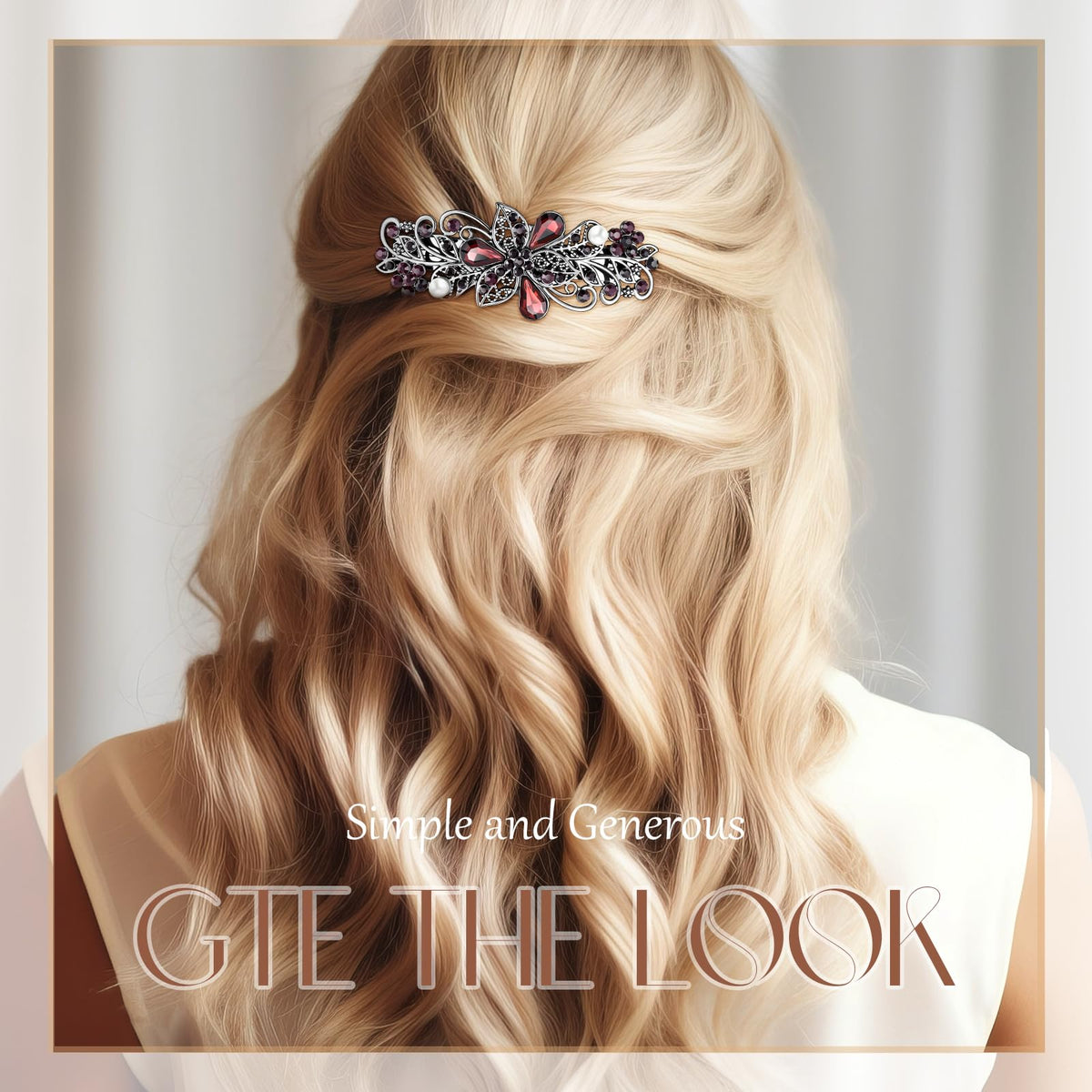 Geyoga barrettes styled at a wedding conveying romantic accent and polish