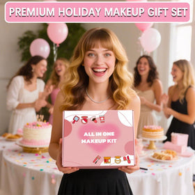 Geyomi lifestyle image of model applying makeup showing real-world use and polished results