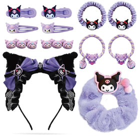 GFDSJKLCTH front packaging showing full purple accessory set and quick styling options