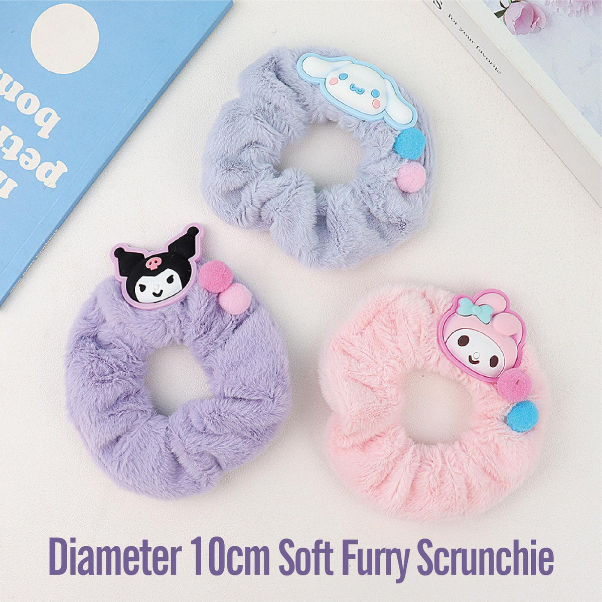 GFDSJKLCTH furry scrunchie texture adding soft volume without tugging hair