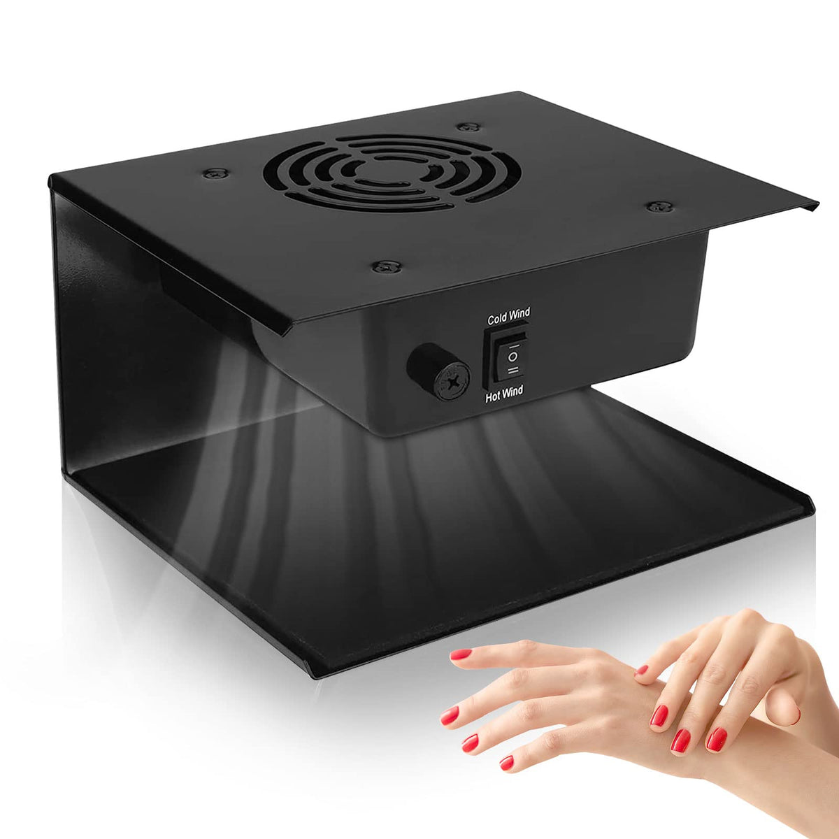 GGAIFbp front view showing compact fan and fast drying benefit