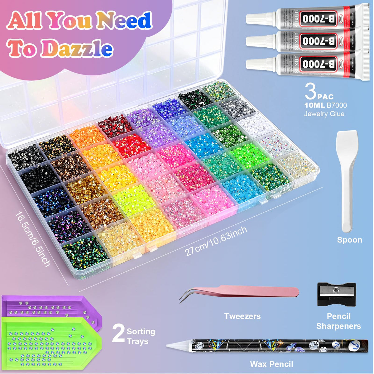GGDECA open organizer with separated compartments offering tidy storage and easy color selection