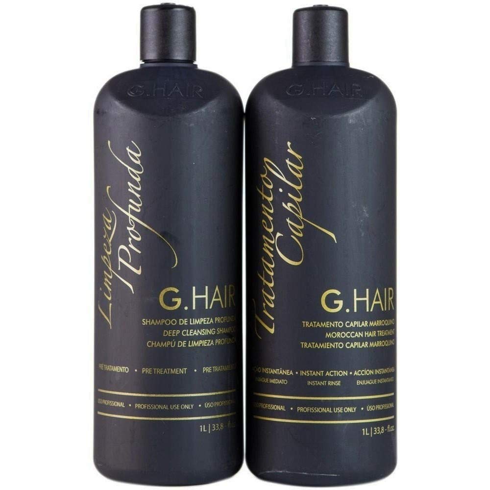 G.HAIR salon application in use demonstrating professional smoothing and frizz control