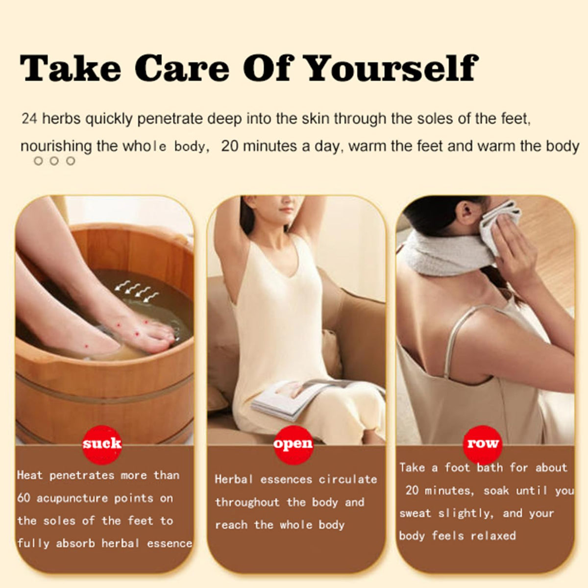 GHBRHBJ foot soak in basin demonstrating easy home use and relaxation