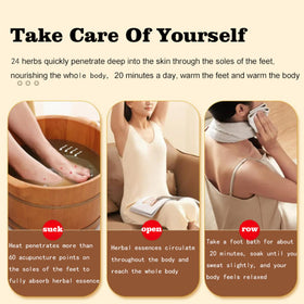 GHBRHBJ foot soak in basin demonstrating easy home use and relaxation