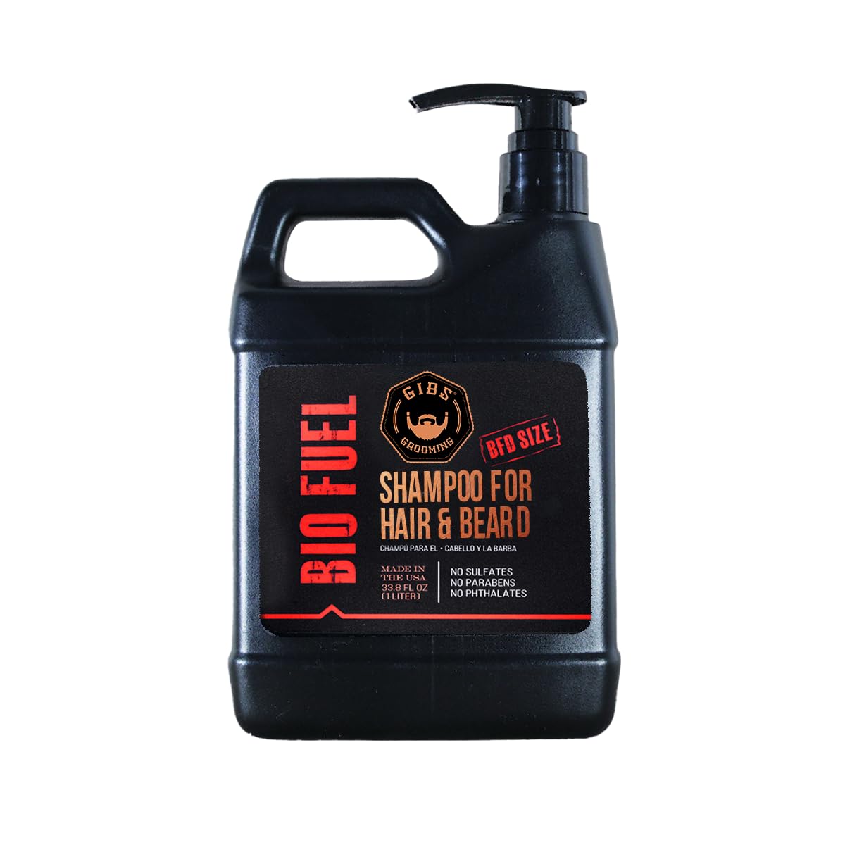 GIBS front bottle showing label and volume, clear product identity and long-lasting supply