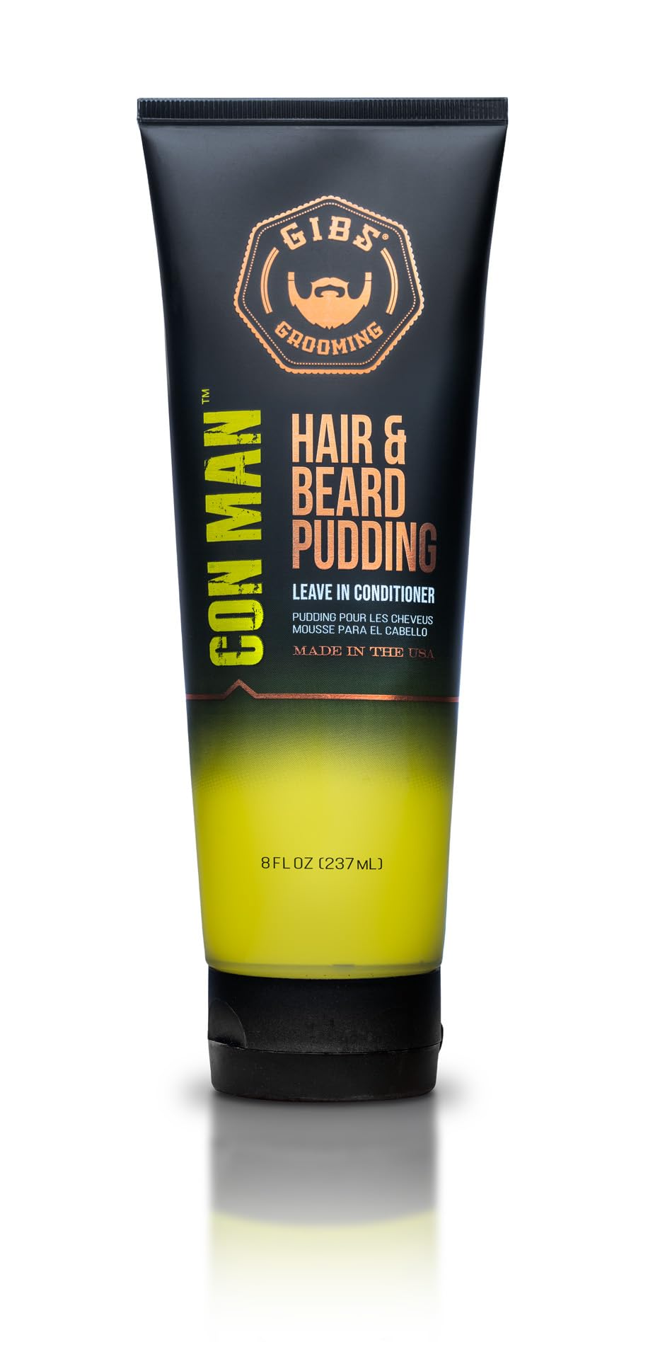 GIBS Con Man front jar showing product branding and easy-access lid