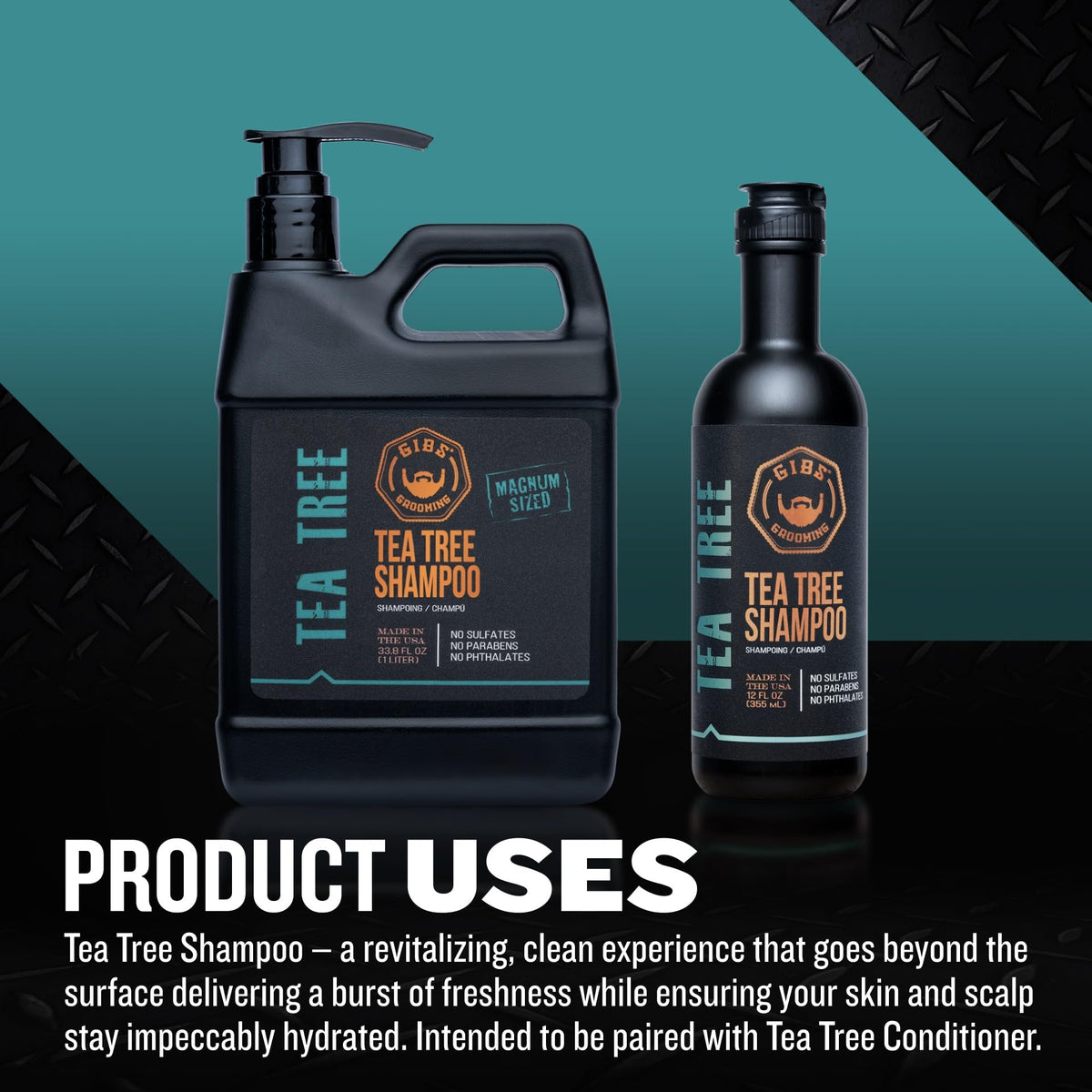 GIBS conditioner combed through hair demonstrating detangling benefits