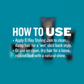 GIBS El Rey in-hand application demonstrating product use and quick styling benefit