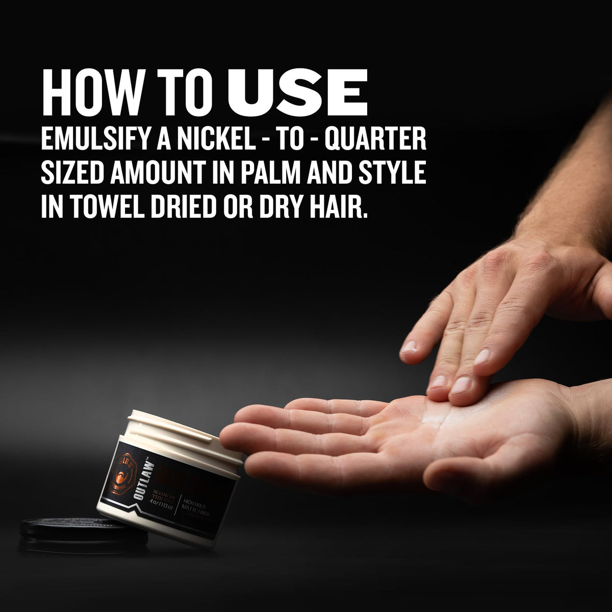 GIBS Outlaw in bathroom kit setting demonstrating daily grooming practicality