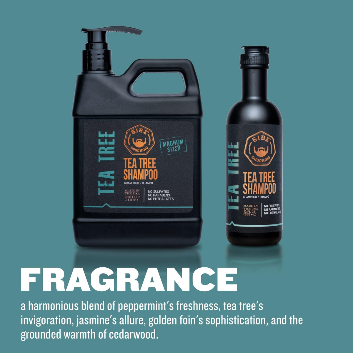 GIBS size scale with hand to show bottle dimensions and travel ease