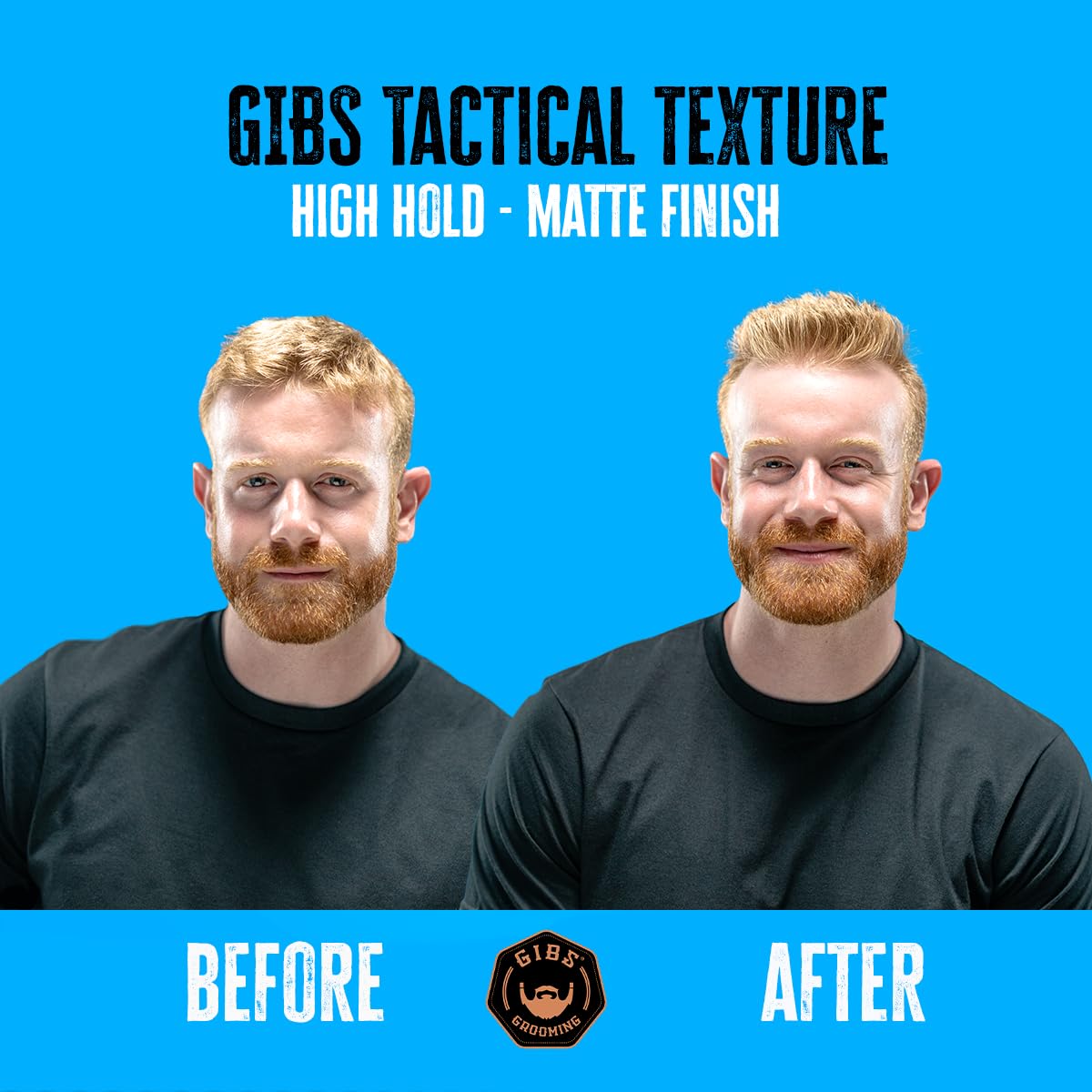 GIBS Tactical Texture next to ruler for scale showing compact 3 fl oz benefit