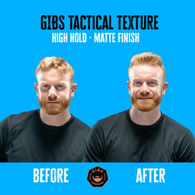 GIBS Tactical Texture next to ruler for scale showing compact 3 fl oz benefit