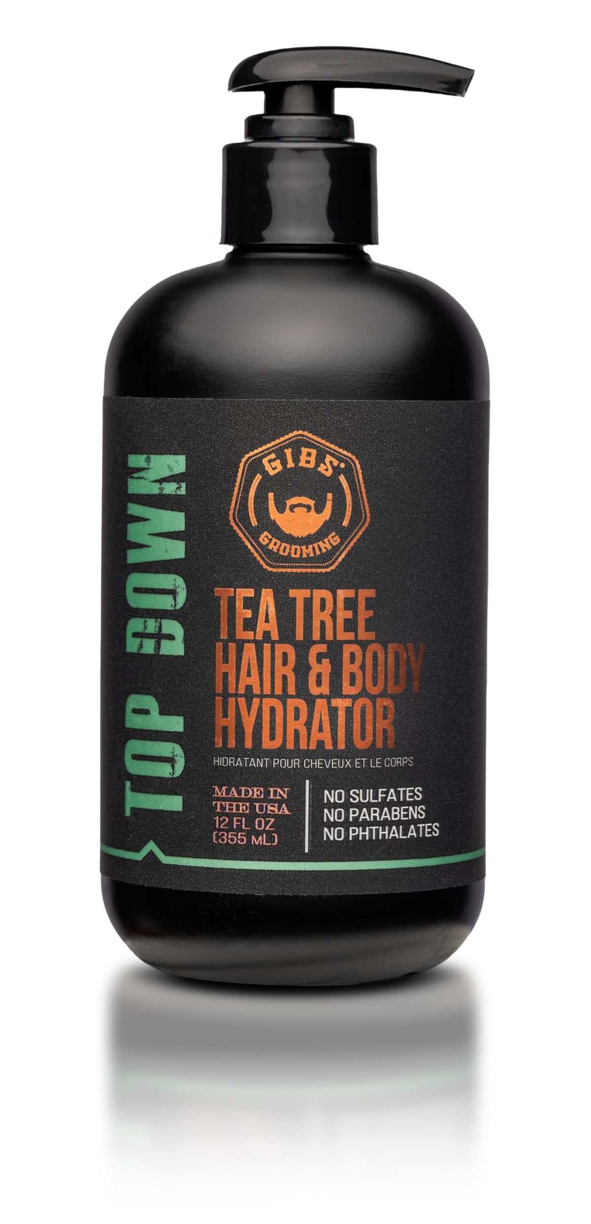 GIBS front packaging view showing 12 oz bottle and label benefit