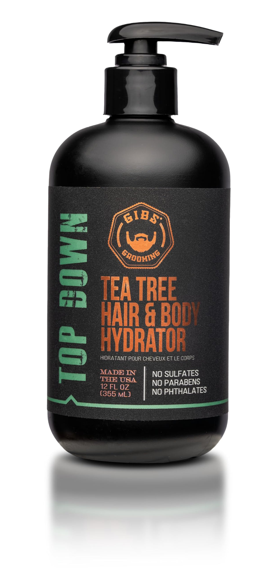 GIBS front packaging view showing 12 oz bottle and label benefit