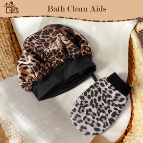 GiftAmaz exfoliating glove and soap detail for smoother skin