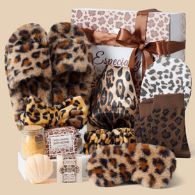 GiftAmaz leopard gift box front view showing ready-to-give presentation