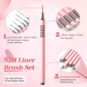 Giifnonnt brushes painting a thin stripe on nail for crisp results