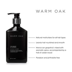 Close-up of Gilchrist & Soames label detailing scent notes and paraben-free benefits