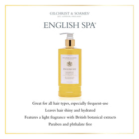 Gilchrist & Soames shampoo texture on hand showing rich lather and gentle cleanse