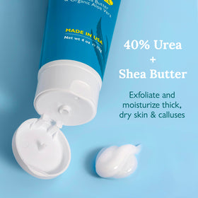 GILDEN TREE application on heel demonstrating softening effect