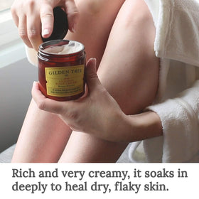 gilden tree open jar texture detail, highlights creamy absorption benefit