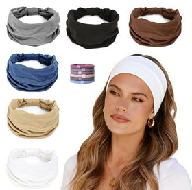 GiLi front view of 6-pack headbands showing colors and packaging benefit comfort