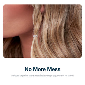 GIMME elastics securing a braid showing discreet look and secure finish