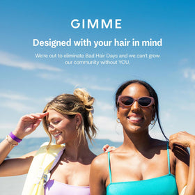 GIMME Sweet Dreams lifestyle image of woman wearing bonnet in bed benefit: comfortable night protection