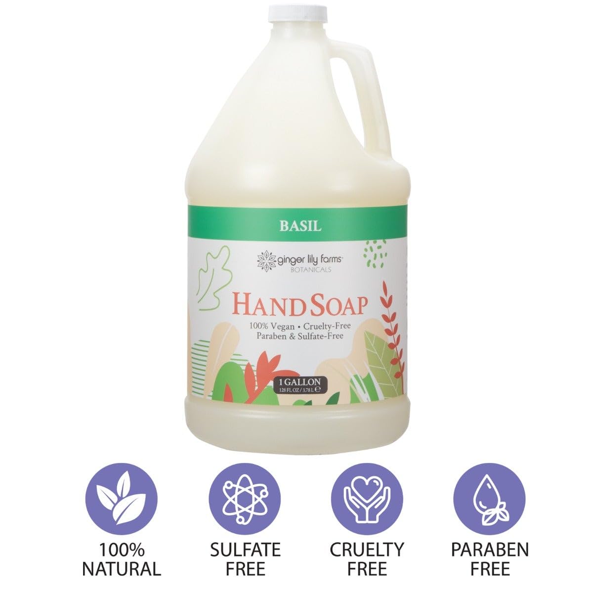 Ginger Lily Farms ingredient label detail highlighting aloe and Vitamin E