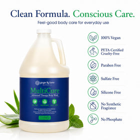 Ginger Lily Farms used in shower setting for refreshing daily routine benefit