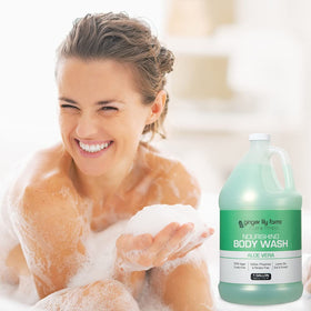Ginger Lily Farms in a clean shower setting showing convenience for facilities
