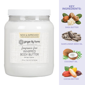 Ginger Lily Farms jar next to measuring cup showing 59 ounce scale