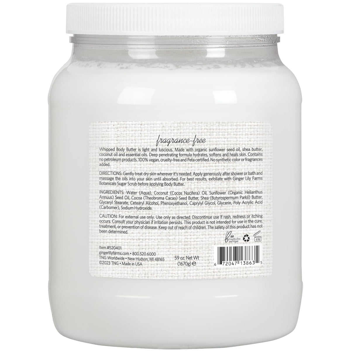 Ginger Lily Farms whipped butter texture close-up for smooth absorption