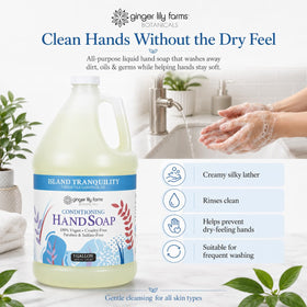 Ginger Lily Farms bottle back label with directions and ingredient readability