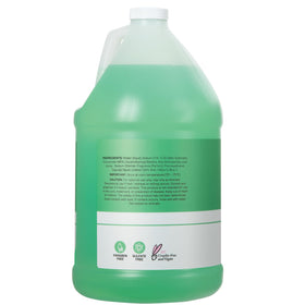 Ginger Lily Farms 1-gallon bottle beside small bottle to show refill scale advantage