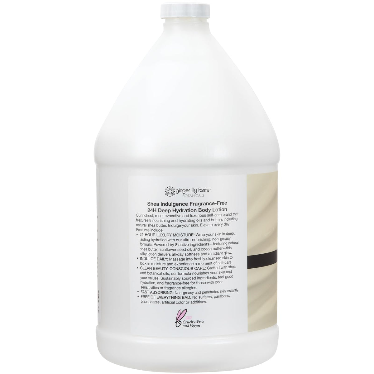 Ginger Lily Farms close-up of creamy shea texture for rich hydration