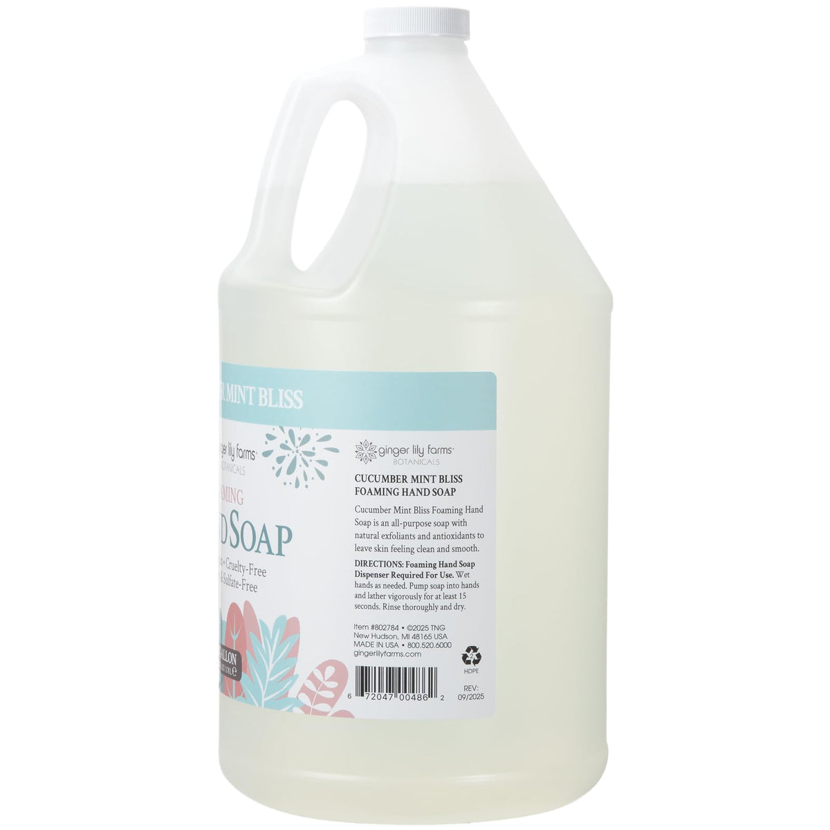 Ginger Lily Farms foaming texture close-up showing creamy lather benefit