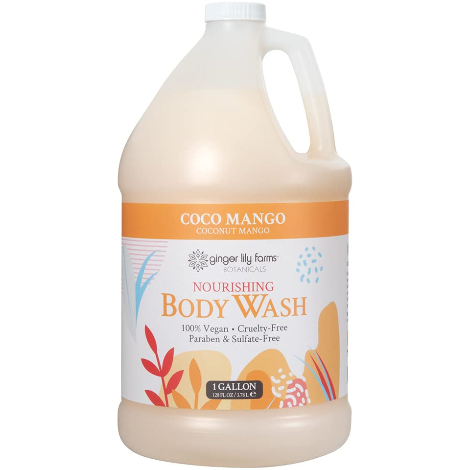 Ginger Lily Farms front gallon showing product and logo with refill convenience