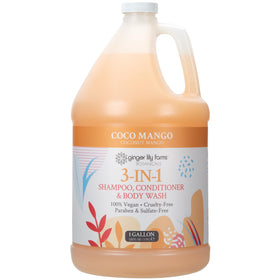 Ginger Lily Farms front packaging showing product name and gallon size and eco benefit