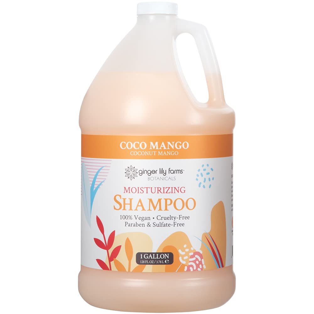 Ginger Lily Farms gallon container closeup highlighting easy pour and refill advantage