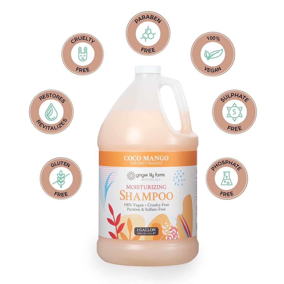 Ginger Lily Farms shampoo lather and creamy texture, shows moisturizing foaming action