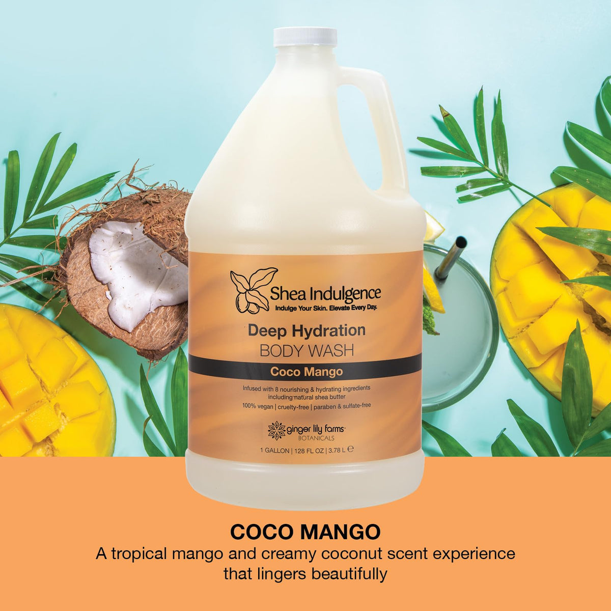 Ginger Lily Farms creamy lather texture showing deep hydration benefit