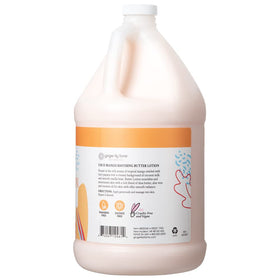 Ginger Lily Farms lotion pouring into dispenser for easy refill convenience