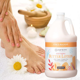Ginger Lily Farms lotion in spa dispenser demonstrating professional use