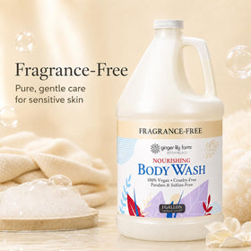 Ginger Lily Farms creamy lather texture showing moisturizing richness