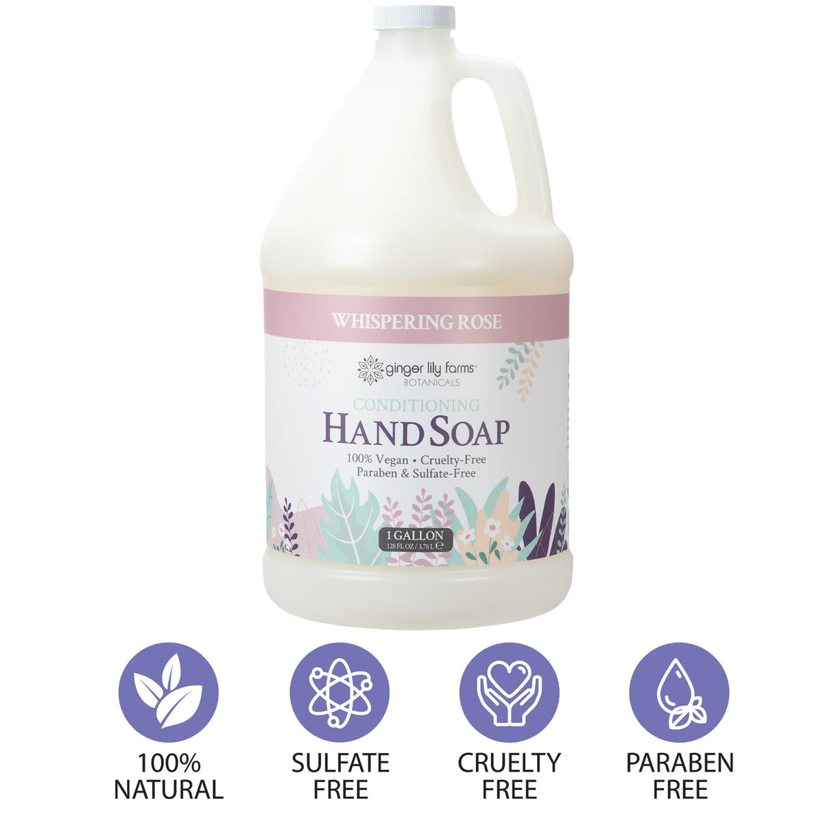 Ginger Lily Farms creamy lather on hands showing moisturizing benefit